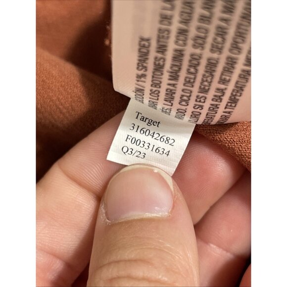 Knox Rose Corduroy Jeans Womens Size 10 Rustic Orange Wide Leg Stretch - Picture 14 of 16